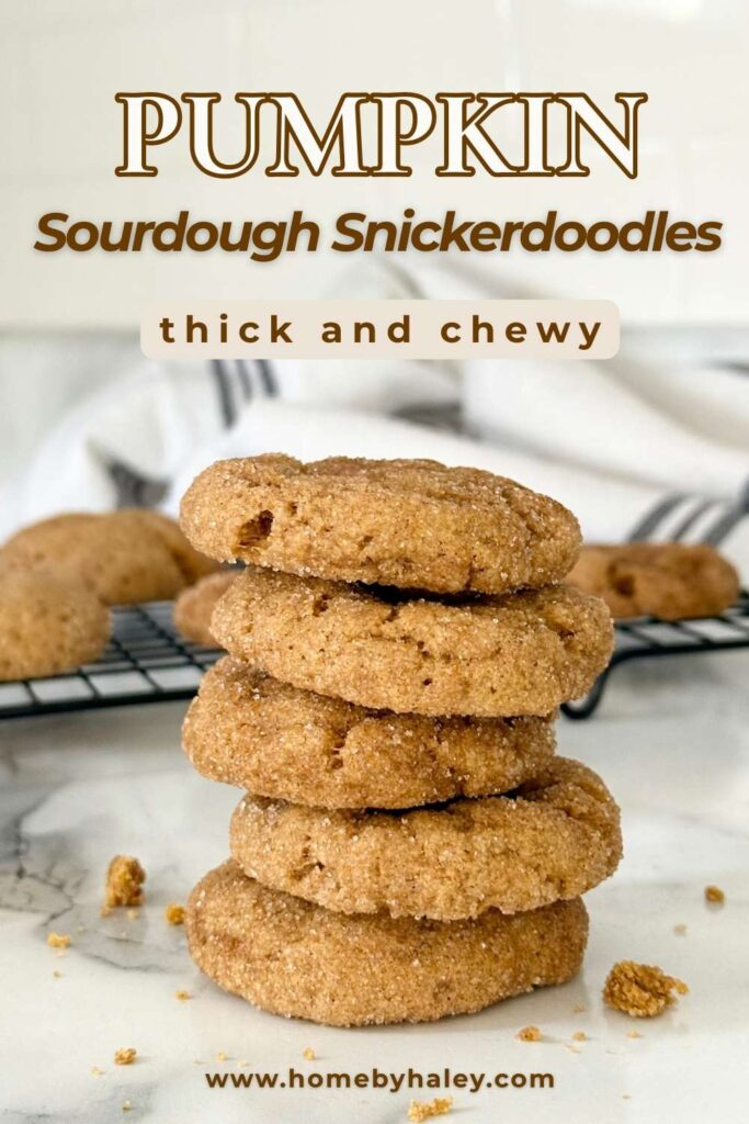 thick and chewy pumpkin sourdough snickerdoodle cookies