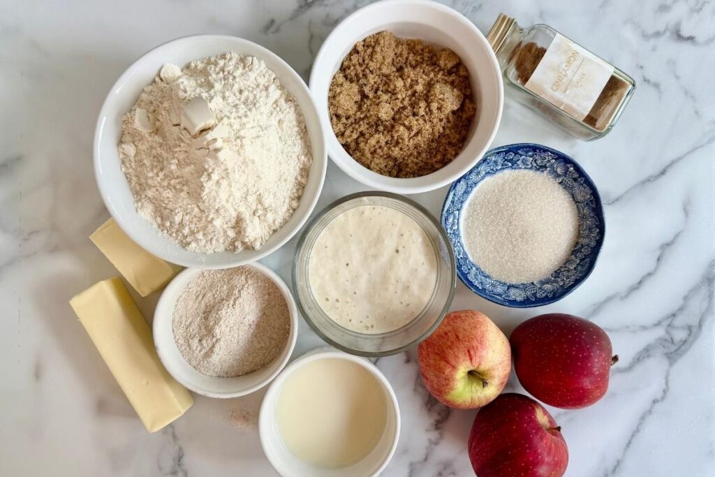 ingredients for apple pie cinnamon rolls