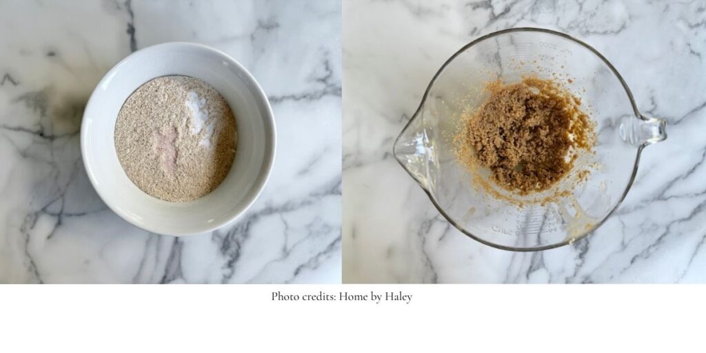 cookie ingredients in a mixing bowl