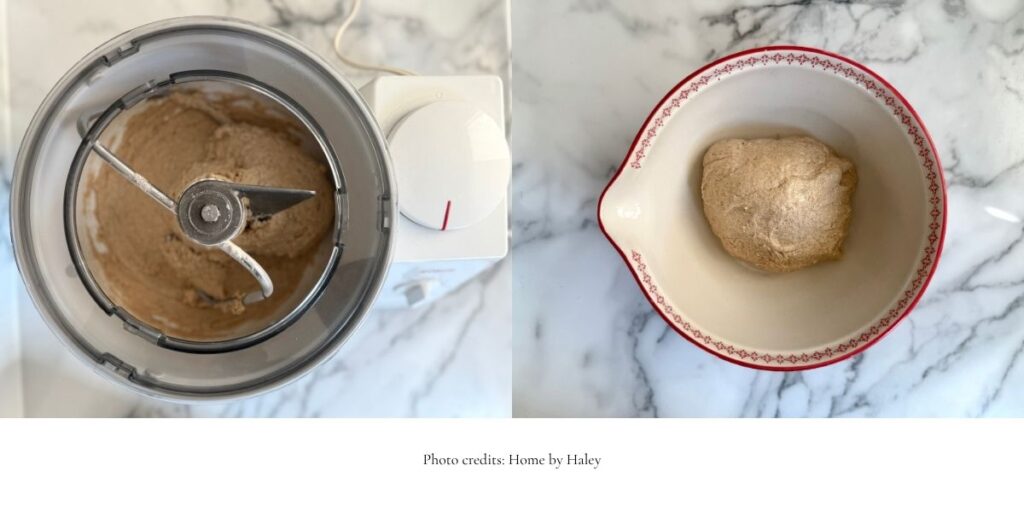 fresh milled sourdough garlic knot dough in a bowl