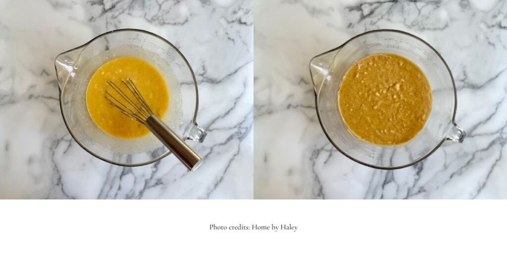 bowl of fresh milled einkorn banana bread batter